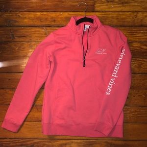 Pink Vineyard Vines Half-Zip (only worn once)